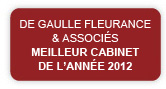 Trophée d'or, meilleur cabinet d'avocat 2012